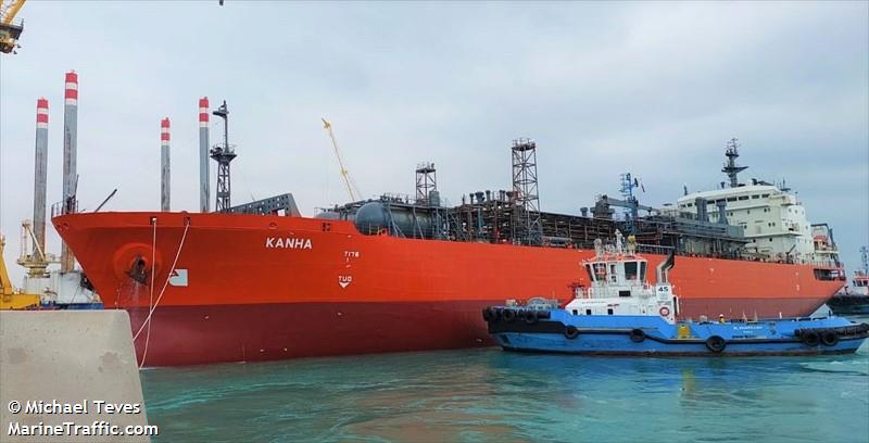 kanha (LPG Tanker) - IMO 9155341, MMSI 626209000, Call Sign TRAK2 under the flag of Gabon