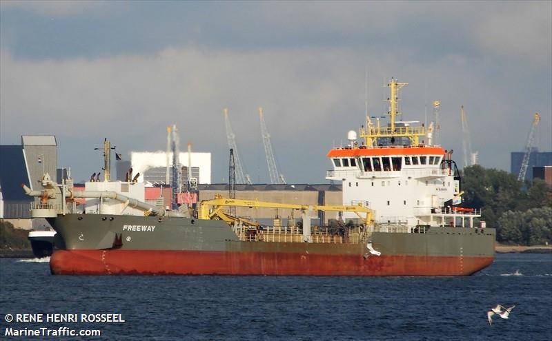 freeway (Hopper Dredger) - IMO 9691682, MMSI 212368000, Call Sign 5BCX4 under the flag of Cyprus