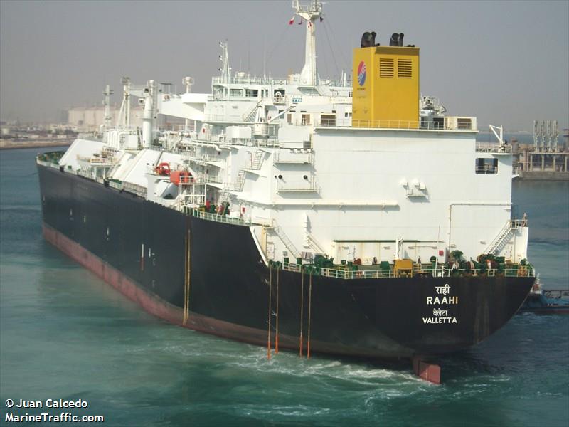 raahi (LNG Tanker) - IMO 9253703, MMSI 215718000, Call Sign 9HYO7 under the flag of Malta