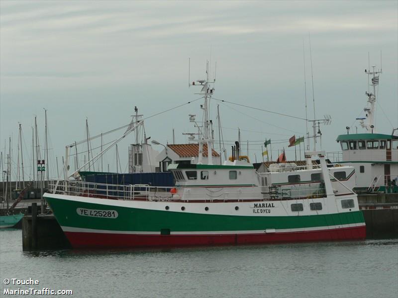 fv marial (Fishing vessel) - IMO , MMSI 227563000, Call Sign FHVA under the flag of France