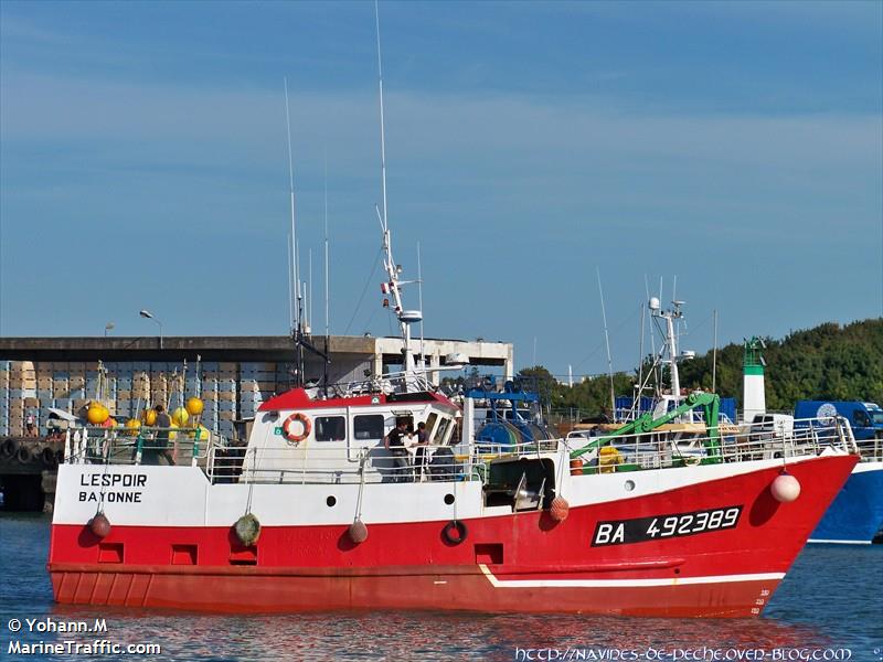 fv lespoir (Fishing vessel) - IMO , MMSI 228843000, Call Sign FPOA under the flag of France