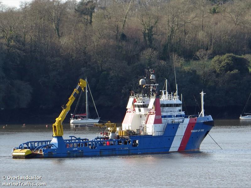 kingdom of fife (Offshore Tug/Supply Ship) - IMO 9270062, MMSI 235066953, Call Sign 2BKR2 under the flag of United Kingdom (UK)