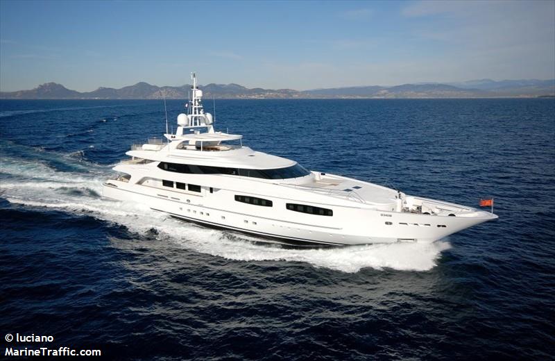 blanca (Yacht) - IMO 9487548, MMSI 235085866, Call Sign 2EKJ7 under the flag of United Kingdom (UK)