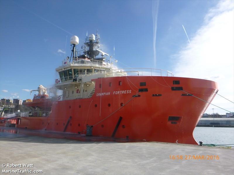 grampian fortress (Standby Safety Vessel) - IMO 9709958, MMSI 235113405, Call Sign 2IWR6 under the flag of United Kingdom (UK)