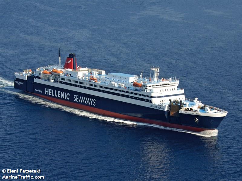 nissos rodos (Passenger/Ro-Ro Cargo Ship) - IMO 8704406, MMSI 240558000, Call Sign SYQJ under the flag of Greece