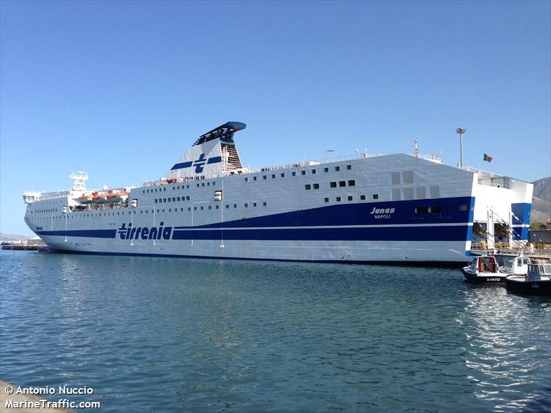 janas (Passenger/Ro-Ro Cargo Ship) - IMO 9222534, MMSI 247057100, Call Sign IBVB under the flag of Italy