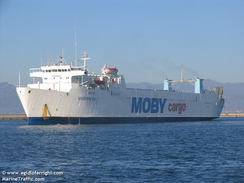 giuseppe sa (Ro-Ro Cargo Ship) - IMO 7382378, MMSI 247205000, Call Sign IBHT under the flag of Italy