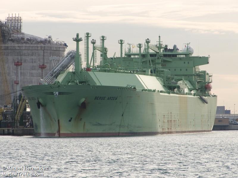 berge arzew (LNG Tanker) - IMO 9256597, MMSI 311745000, Call Sign C6TQ5 under the flag of Bahamas