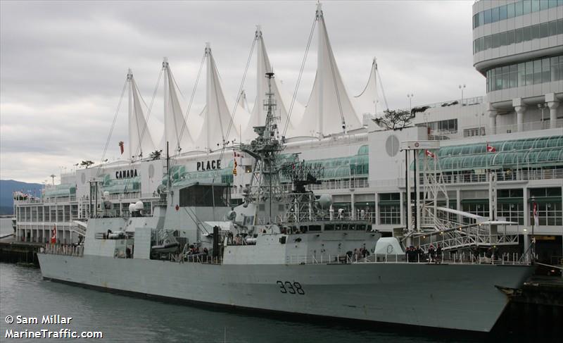 cdn warship 338 (Military ops) - IMO , MMSI 316147000, Call Sign CGAI under the flag of Canada