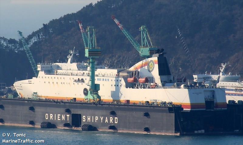 new golden bridge v (Passenger/Ro-Ro Cargo Ship) - IMO 9145047, MMSI 355928000, Call Sign HPUO under the flag of Panama
