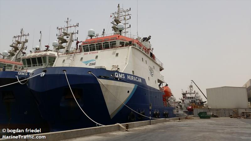 qms huracan (Offshore Support Vessel) - IMO 9750115, MMSI 375763000, Call Sign J8B5201 under the flag of St Vincent & Grenadines