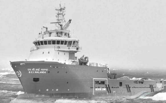 sci nalanda (Offshore Tug/Supply Ship) - IMO 9575606, MMSI 419000126, Call Sign AVFV under the flag of India