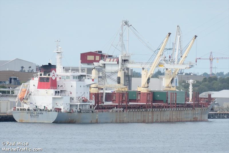 hydra dawn (Bulk Carrier) - IMO 9607447, MMSI 538009005, Call Sign V7A4188 under the flag of Marshall Islands