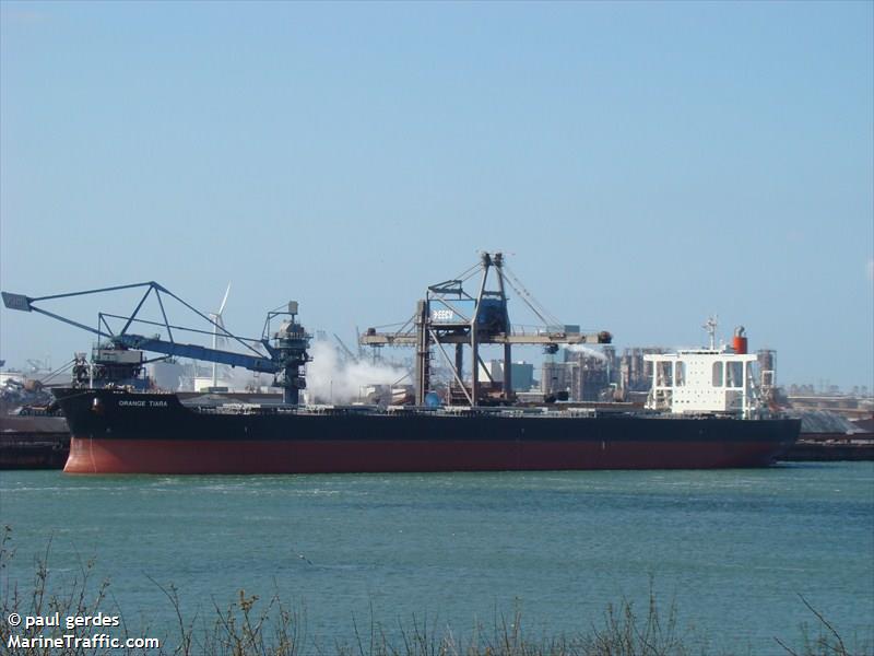 orange tiara (Bulk Carrier) - IMO 9624445, MMSI 636015725, Call Sign D5CL3 under the flag of Liberia