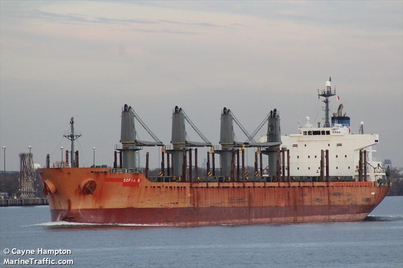 sofia k (Bulk Carrier) - IMO 9378838, MMSI 636019840, Call Sign D5WK4 under the flag of Liberia