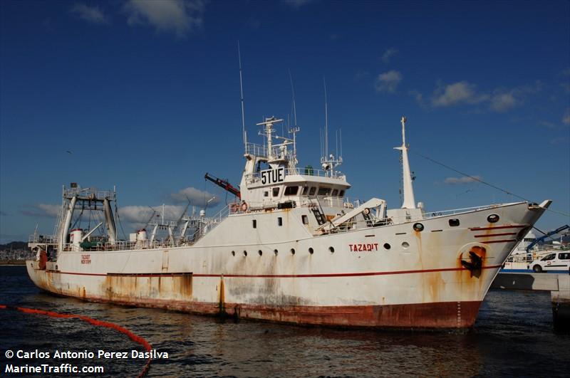 tazadit (Fishing Vessel) - IMO 8113035, MMSI 654227000, Call Sign 5TUE under the flag of Mauritania