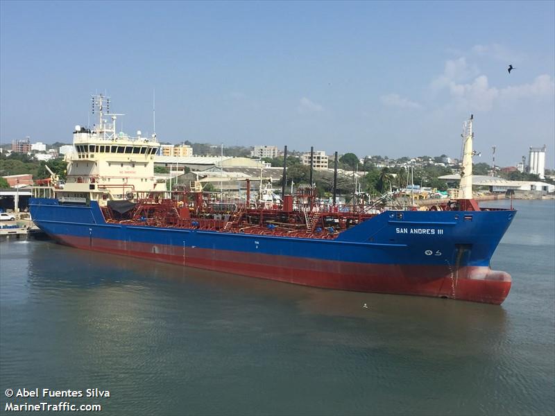san andres iii (Chemical/Oil Products Tanker) - IMO 9309203, MMSI 730151726, Call Sign HKSD4 under the flag of Colombia