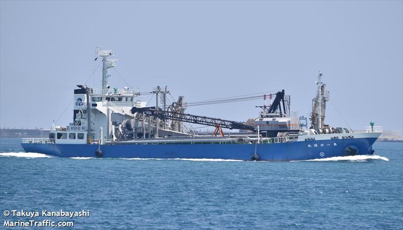 okisho maru no.1 (Aggregates Carrier) - IMO 9724221, MMSI 431005942, Call Sign JD3756 under the flag of Japan