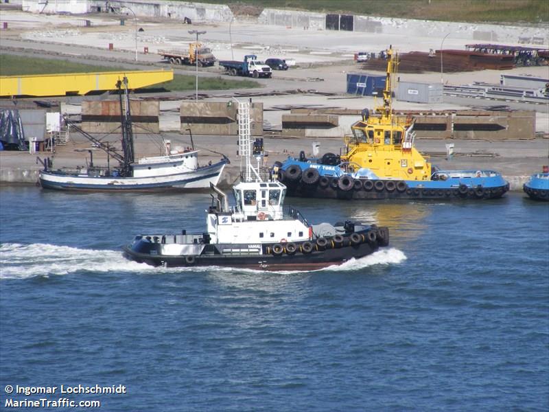 hamal (Tug) - IMO 9573232, MMSI 710000467, Call Sign PS3300 under the flag of Brazil