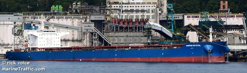 marine crystal (Bulk Carrier) - IMO 9581708, MMSI 636021641, Call Sign 5LEY8 under the flag of Liberia