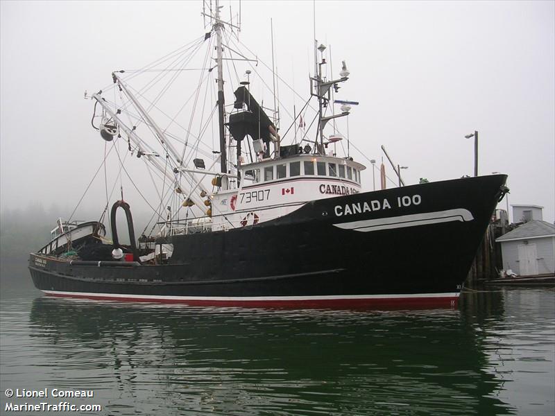 canada 100 (Fishing vessel) - IMO , MMSI 316002057, Call Sign VO4447 under the flag of Canada