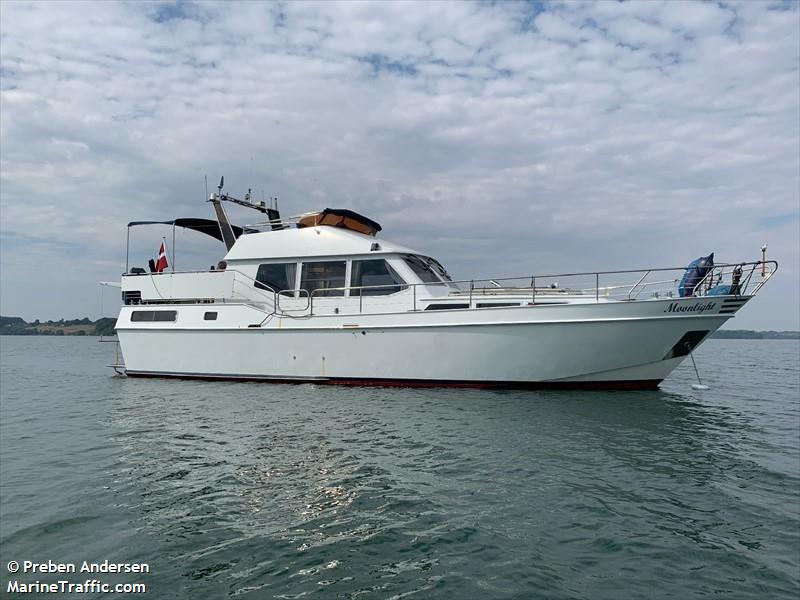moonlight (Pleasure craft) - IMO , MMSI 219009975, Call Sign XPD7653 under the flag of Denmark