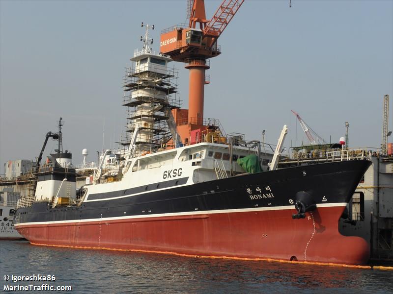 bonami (Fishing Vessel) - IMO 9848869, MMSI 441489000, Call Sign 6KSG under the flag of Korea