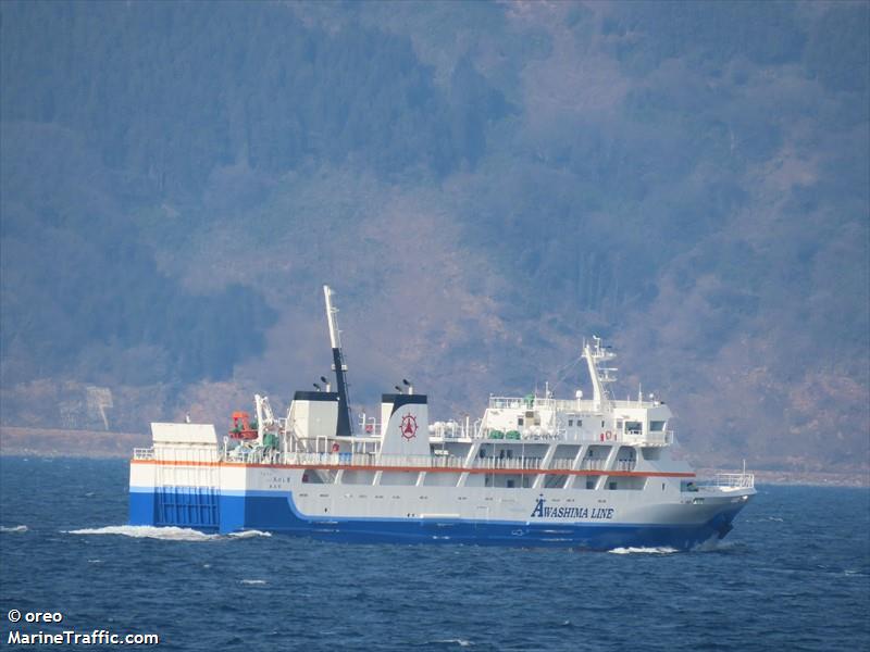 ferry new awashima (Passenger ship) - IMO , MMSI 431012762, Call Sign JD4537 under the flag of Japan