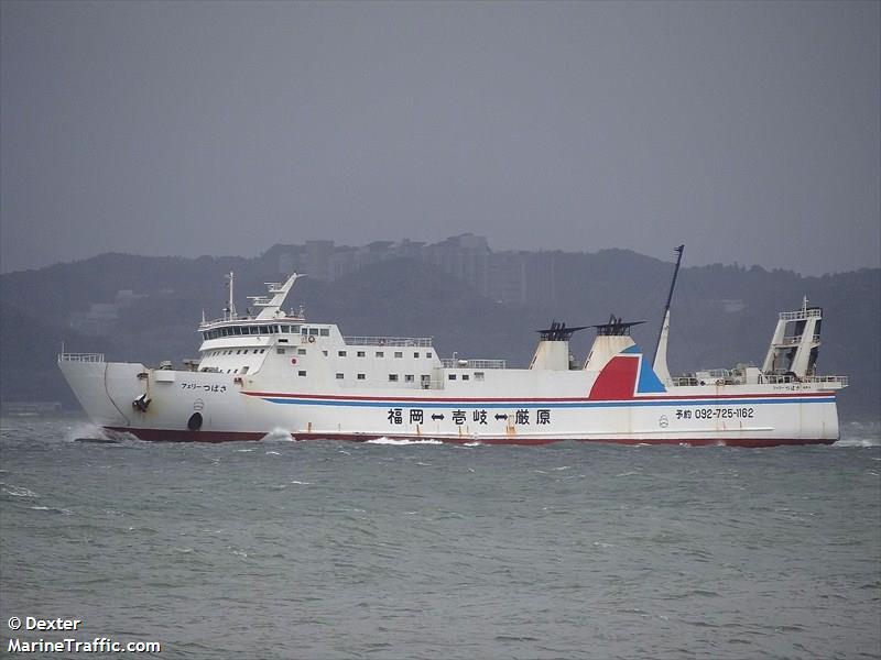 ferrytubasa (Ro-Ro Cargo Ship) - IMO 9104342, MMSI 431600334, Call Sign JM6399 under the flag of Japan