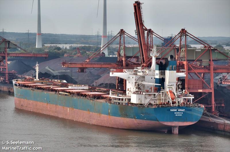 marine bright (Bulk Carrier) - IMO 9581681, MMSI 636021643, Call Sign 5LEZ2 under the flag of Liberia