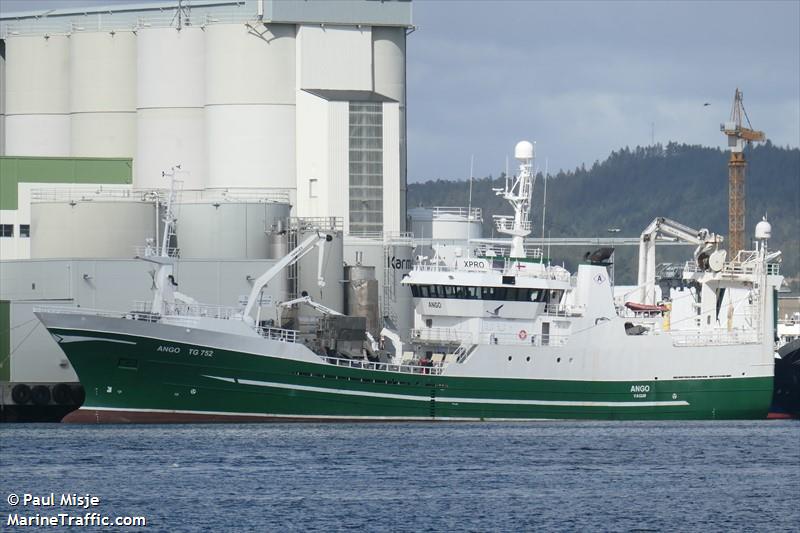 ango (Fishing Vessel) - IMO 9171034, MMSI 231080000, Call Sign XPRO under the flag of Faeroe Islands