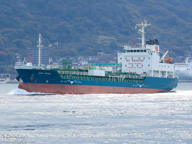 sun royal (Chemical/Oil Products Tanker) - IMO 9942835, MMSI 352001707, Call Sign 3E2725 under the flag of Panama