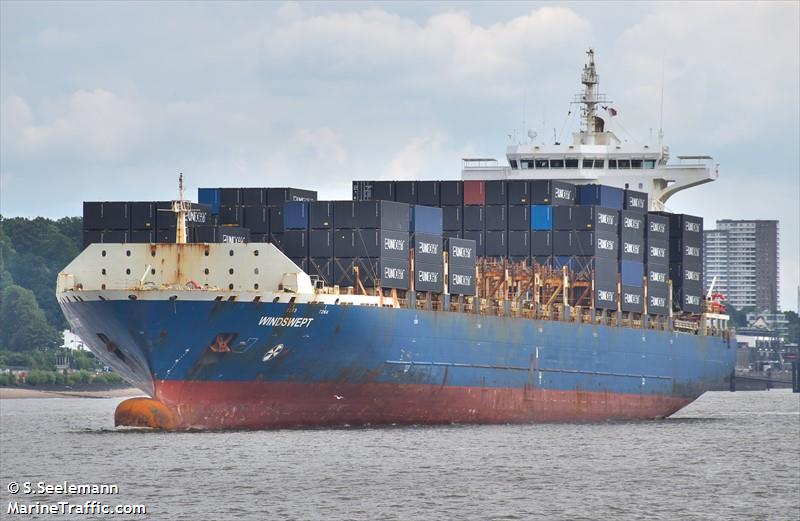 windswept (Container Ship) - IMO 9399806, MMSI 563169400, Call Sign 9V8373 under the flag of Singapore