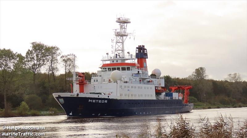 meteor (Research Vessel) - IMO 8411279, MMSI 211206980, Call Sign DBBH under the flag of Germany
