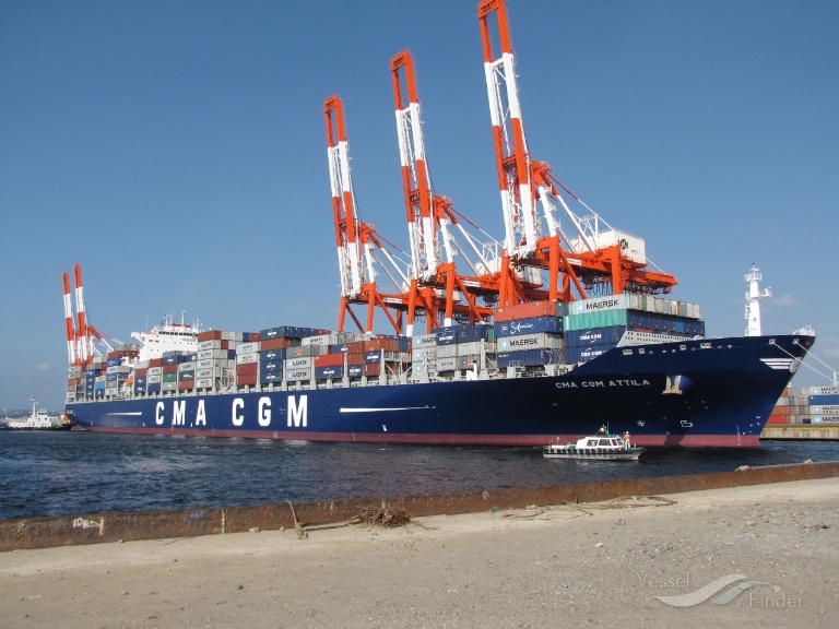 cma cgm attila (Container Ship) - IMO 9433793, MMSI 215485000, Call Sign 9HA2742 under the flag of Malta