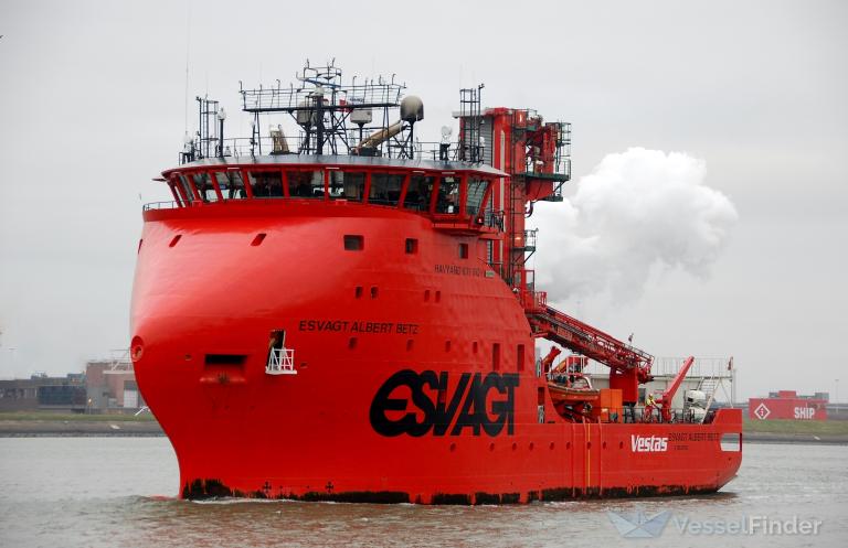 esvagt albert betz (Offshore Support Vessel) - IMO 9839313, MMSI 219024957, Call Sign OXBN2 under the flag of Denmark
