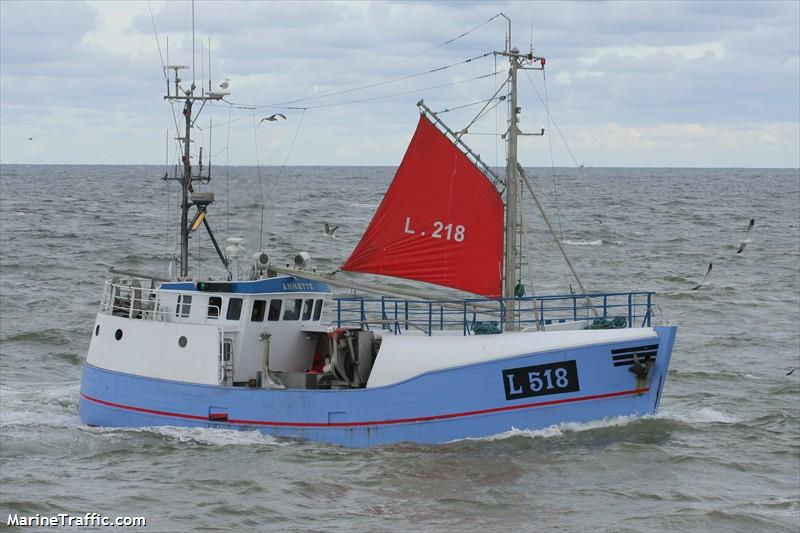 l518annette (Fishing vessel) - IMO , MMSI 219065000, Call Sign OWDX under the flag of Denmark