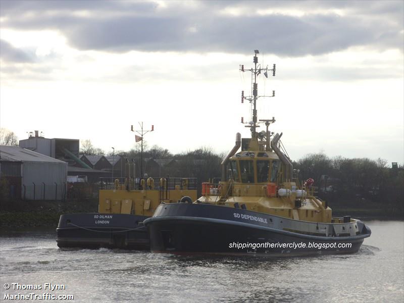 sd dependable (Tug) - IMO , MMSI 235072825, Call Sign 2CHL5 under the flag of United Kingdom (UK)