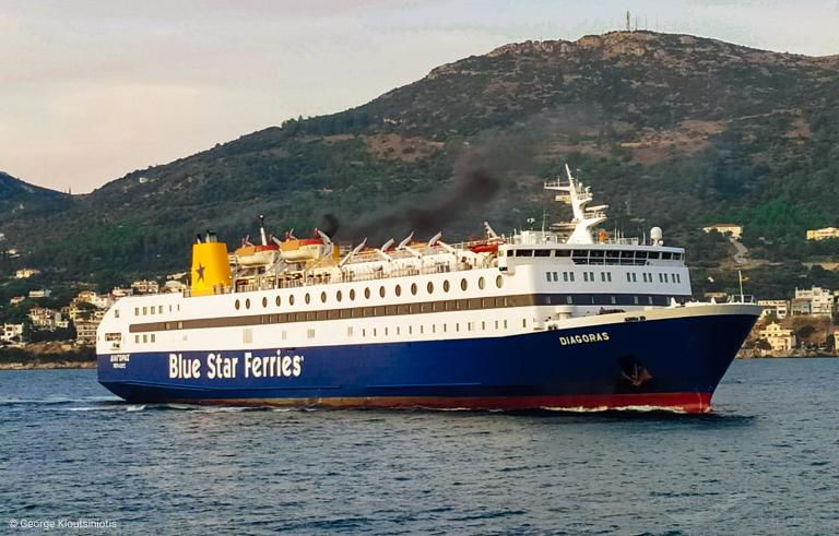 diagoras (Passenger/Ro-Ro Cargo Ship) - IMO 8916126, MMSI 241591000, Call Sign SVCT4 under the flag of Greece