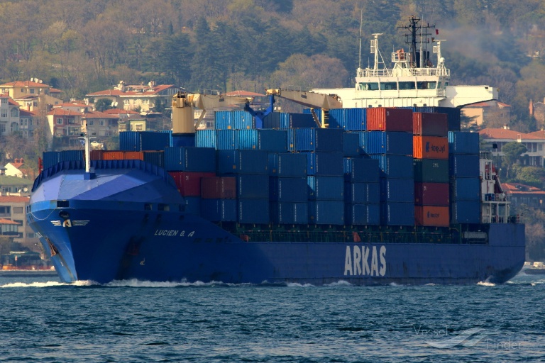 lucien ga (Container Ship) - IMO 9242297, MMSI 271000677, Call Sign TCCA9 under the flag of Turkey