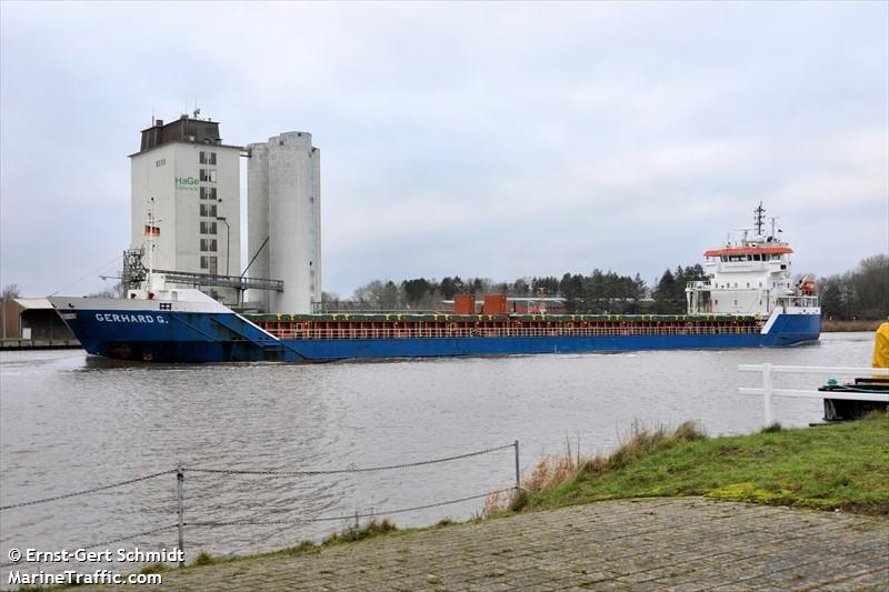 gerhard g (General Cargo Ship) - IMO 9534286, MMSI 305641000, Call Sign V2FD5 under the flag of Antigua & Barbuda