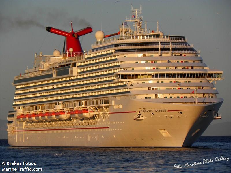 carnival breeze (Passenger (Cruise) Ship) - IMO 9555723, MMSI 354842000, Call Sign 3FZO8 under the flag of Panama