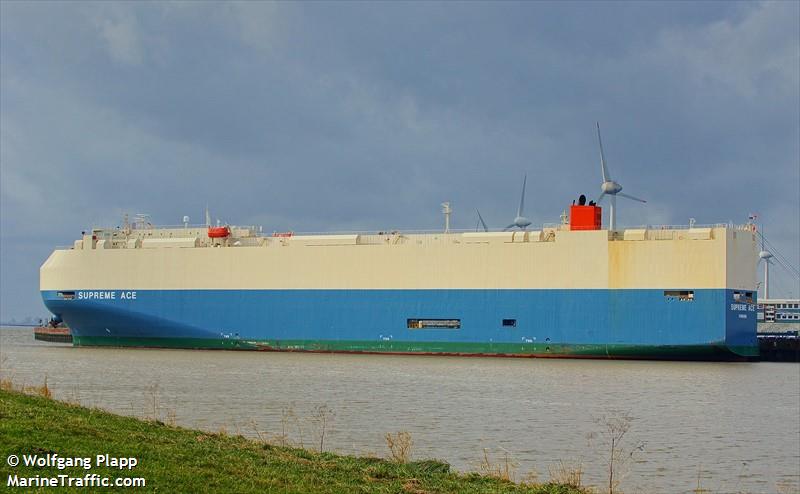 supreme ace (Vehicles Carrier) - IMO 9610391, MMSI 357147000, Call Sign 3ETV4 under the flag of Panama