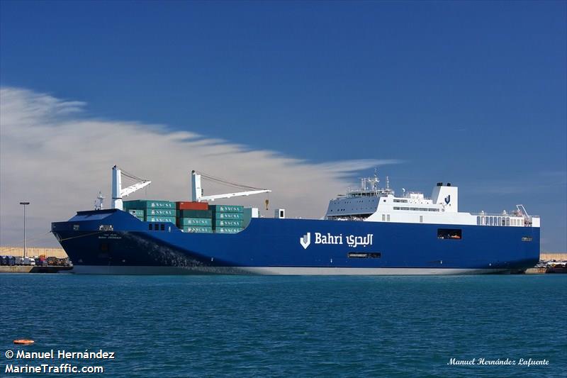 bahri jeddah (Ro-Ro Cargo Ship) - IMO 9626522, MMSI 403531001, Call Sign HZFG under the flag of Saudi Arabia