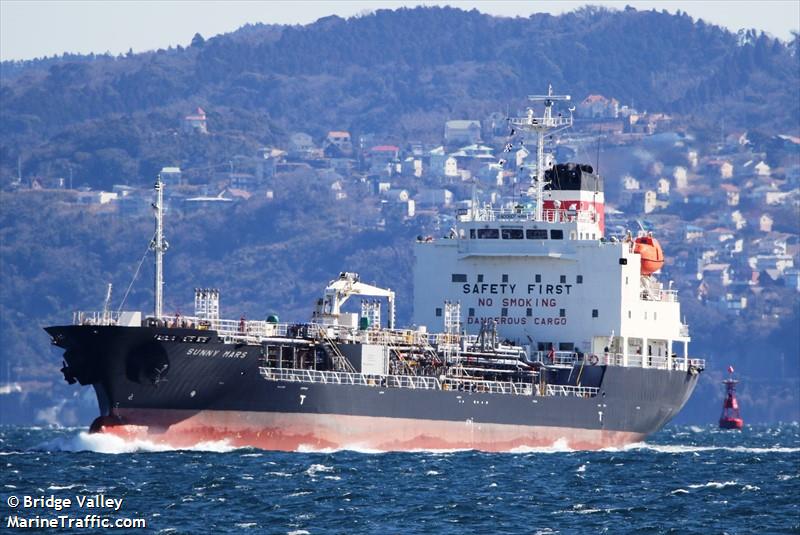 sunny mars (Chemical/Oil Products Tanker) - IMO 9474345, MMSI 431052000, Call Sign 7JSQ under the flag of Japan