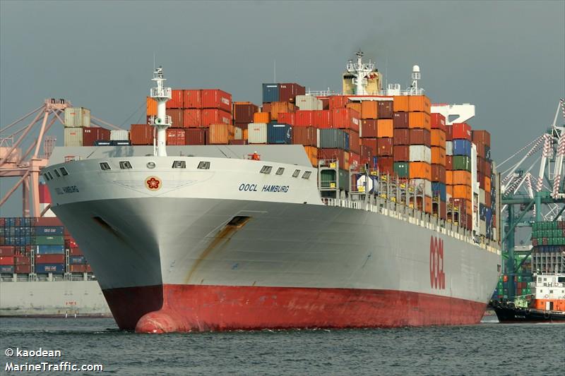 oocl hamburg 0 (Container Ship) - IMO 9252008, MMSI 477702000, Call Sign VRZK9 under the flag of Hong Kong