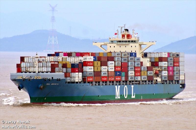 mol growth (Container Ship) - IMO 9535204, MMSI 477947100, Call Sign VRKR4 under the flag of Hong Kong