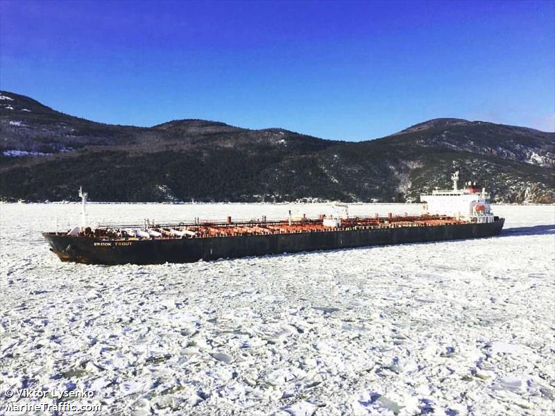 brook trout (Crude Oil Tanker) - IMO 9314181, MMSI 538006217, Call Sign V7CW6 under the flag of Marshall Islands