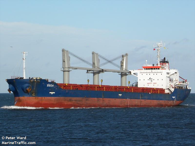 soda (Bulk Carrier) - IMO 9385221, MMSI 538008685, Call Sign V7A2191 under the flag of Marshall Islands