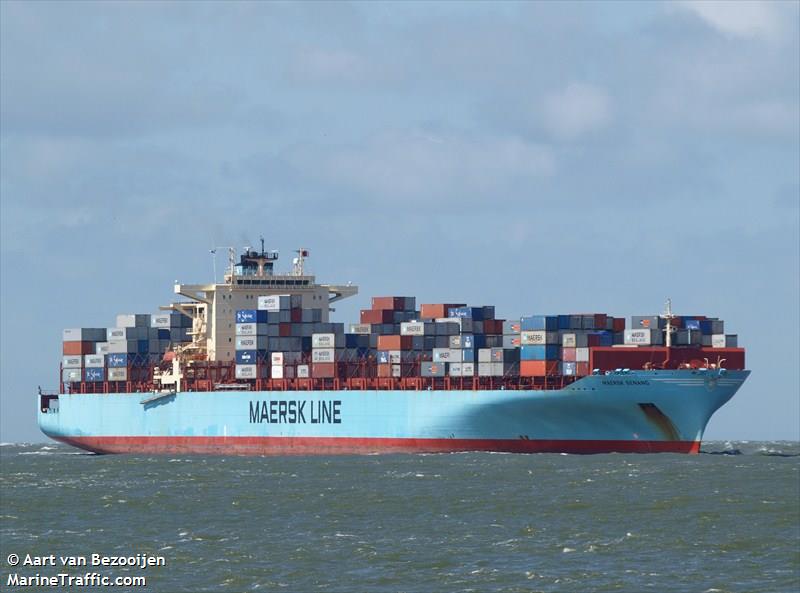 maersk senang (Container Ship) - IMO 9315240, MMSI 565482000, Call Sign S6CH5 under the flag of Singapore